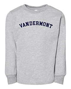 BELLA + CANVAS - Toddler Jersey Long Sleeve Tee - DTG - Vandermont Arched Logo - Full Front