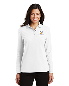 Port Authority® Ladies Silk Touch™ Long Sleeve Polo - Embroidery - Vandermont